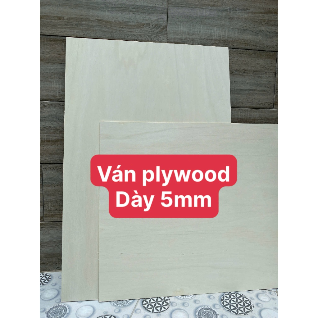 Tấm Gỗ 5mm Loại Tốt Plywood Làm Mô Hình 3D Cắt Theo Yêu Cầu Shop Gỗ Xinh