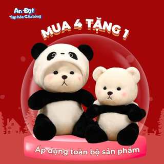  Gấu bông Lena cosplay gấu trúc panda dễ thương chất vải mềm mịn quà tặng size 55cm-70cm-90cm- Gấu bông An Đạt 