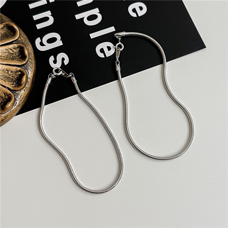 Lắc tay đôi bạc 925 basic, Lắc tay nam nữ bạc 925 đơn giản, xinh xắn - LTD3008 - Bảo Ngọc Jewelry