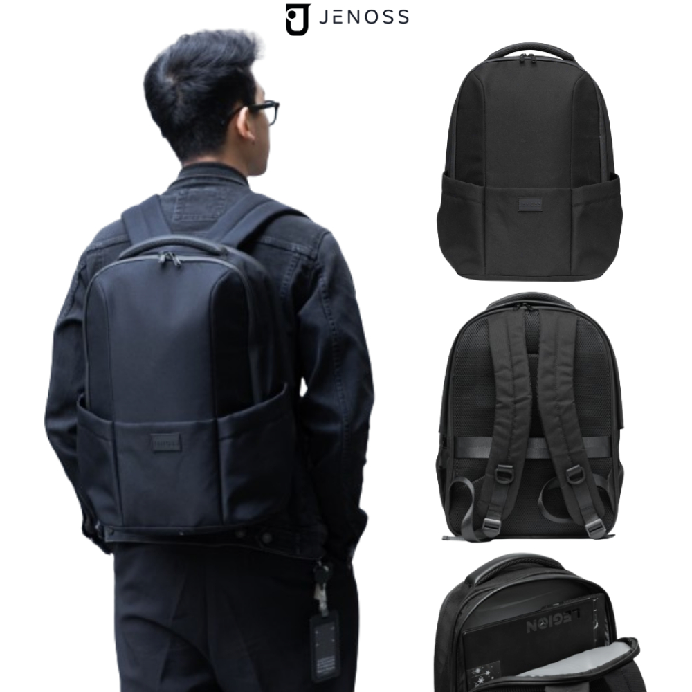 [Thanh lý - Hàng mẫu] Túi Văn Phòng Balo Jivi Briefcase Jenoss Da Cao Cấp Chống Sốc Laptop 14inch & Nước Canvas Nam Nữ