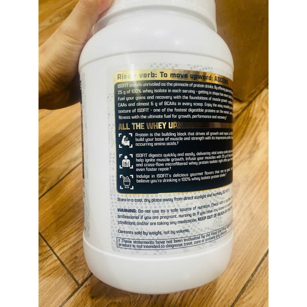 Nutrex Research IsoFit Whey Protein Powder Instantized Isolate (30 Servings, 990g Bananas Foster)