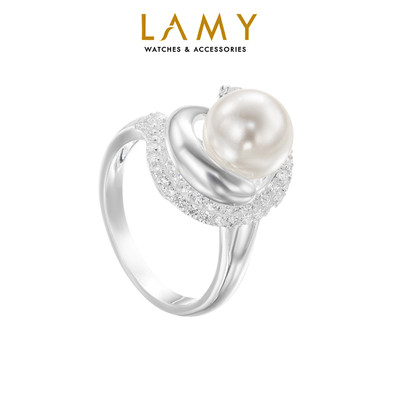 Nhẫn bạc LAMY Elegant Cultured Pearl Ring Silver 8222 - Nhẫn bạc ta cao cấp