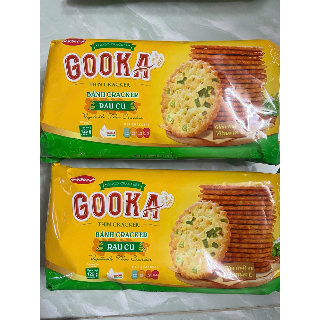 Bánh Quy Quế Gooka Cracker Hương Rau Củ/Nho Socola/Phô Mai 126g