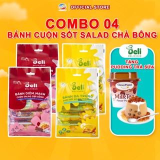  Combo 4 TÚI Bánh Da Trứng Cuộn Sốt Salad Chà Bông và Diêm mạch - DELI - Bánh Ăn Sáng 