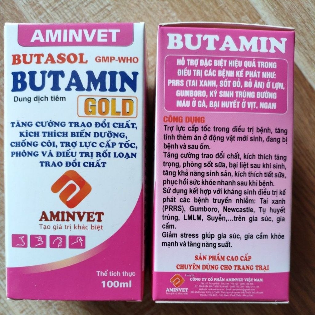 Butasol B12/ Butamin gold trợ lực cấp tốc, bồi bổ cho vật nuôi heo, gà, gà đá gà chọi...