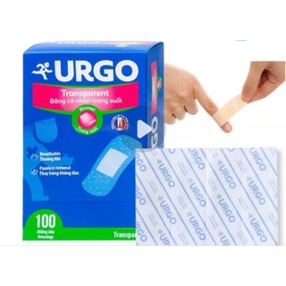 Băng Cá Nhân Urgo trong  bền, thoáng khi, không dễ bong khi thấm nước – Hộp 100 Miếng