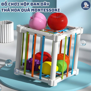 Đồ Chơi Hộp Đan Dây Thả Hoa Quả Montessori GutyKids Đồ Chơi Giáo Dục Sớm, Rèn Luyện Cầm Nắm, Nhận Biết Màu Sắc