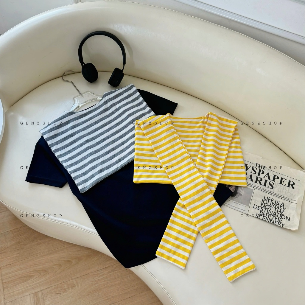 Khăn Choàng Vắt Vai  [Genzshop]  Phối Áo Sơ Mi Áo Thun Chất Cotton 2 Lớp | BigBuy360 - bigbuy360.vn