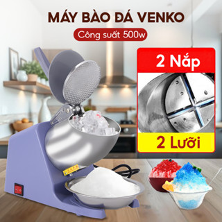   Mẫu Mới 2025  Máy Bào Đá 2 Lưỡi Dao Công Suất Lớn 550W Bào Đá Công nghiệp Xay Đá Làm Sinh Tố Máy bào Venko VI500 