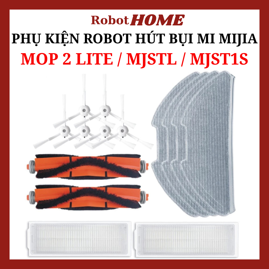 Phụ kiện Robot hút bụi Mi Mop 2 Lite, MJSTL/MJST1S Lọc hepa , Khăn, Giẻ lau, Chổi giữa, Cuộn, Chổi c