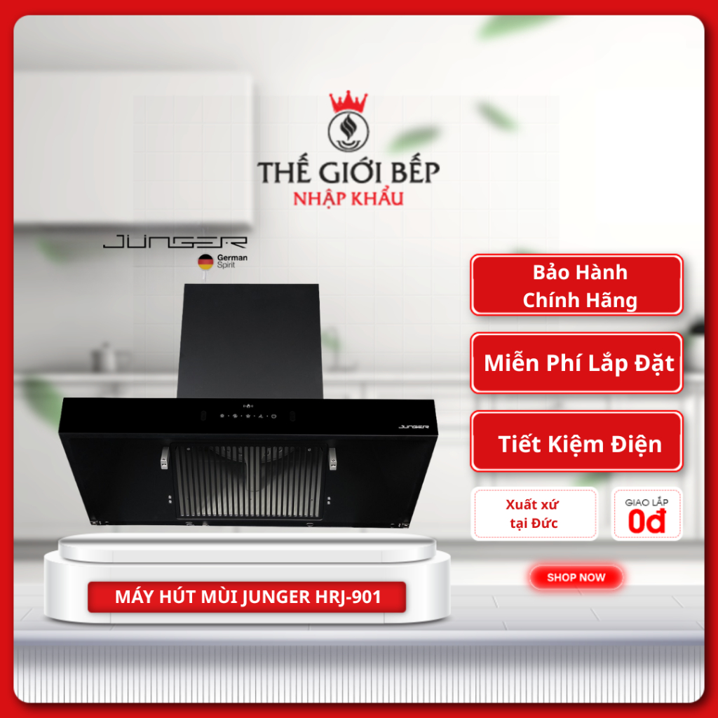 MÁY HÚT MÙI JUNGER HRJ-901 – Khử Mùi Hiệu Quả Cho Gian Bếp Sạch Thoáng