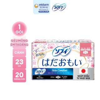 Băng vệ sinh Sofy Skin Comfort siêu êm thoáng mỏng cánh 20 miếng 23cm