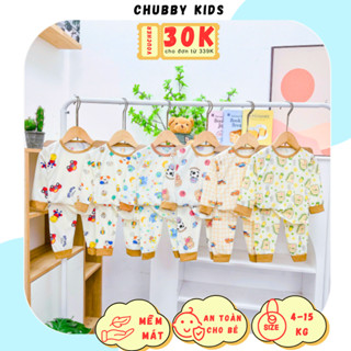  Bộ Dài Tay Bé Trai Bé Gái Chất Thun Tăm Lạnh Co Giãn 4 Chiều – Đồ Bộ Dài Tay Cho Bé 4–15kg - 17 Mẫu 