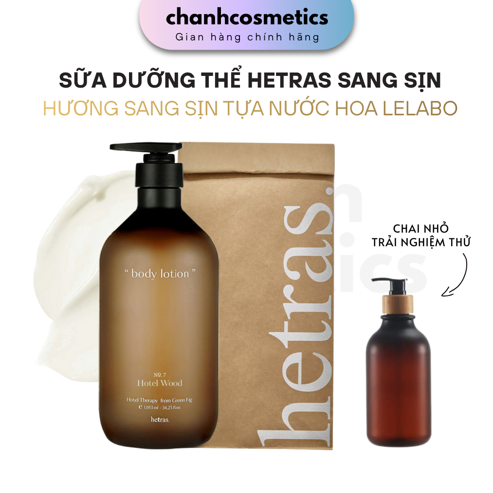 Dưỡng thể nước hoa body lotion Hetras 02 07 Santal Fresh CHANH COSMETICS