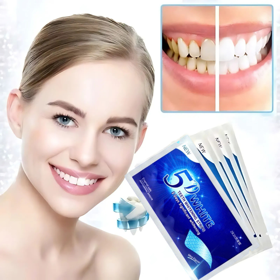 3 MIẾNG DÁN TRẮNG RĂNG 5D WHITE TEETH WHITENING STRIPS