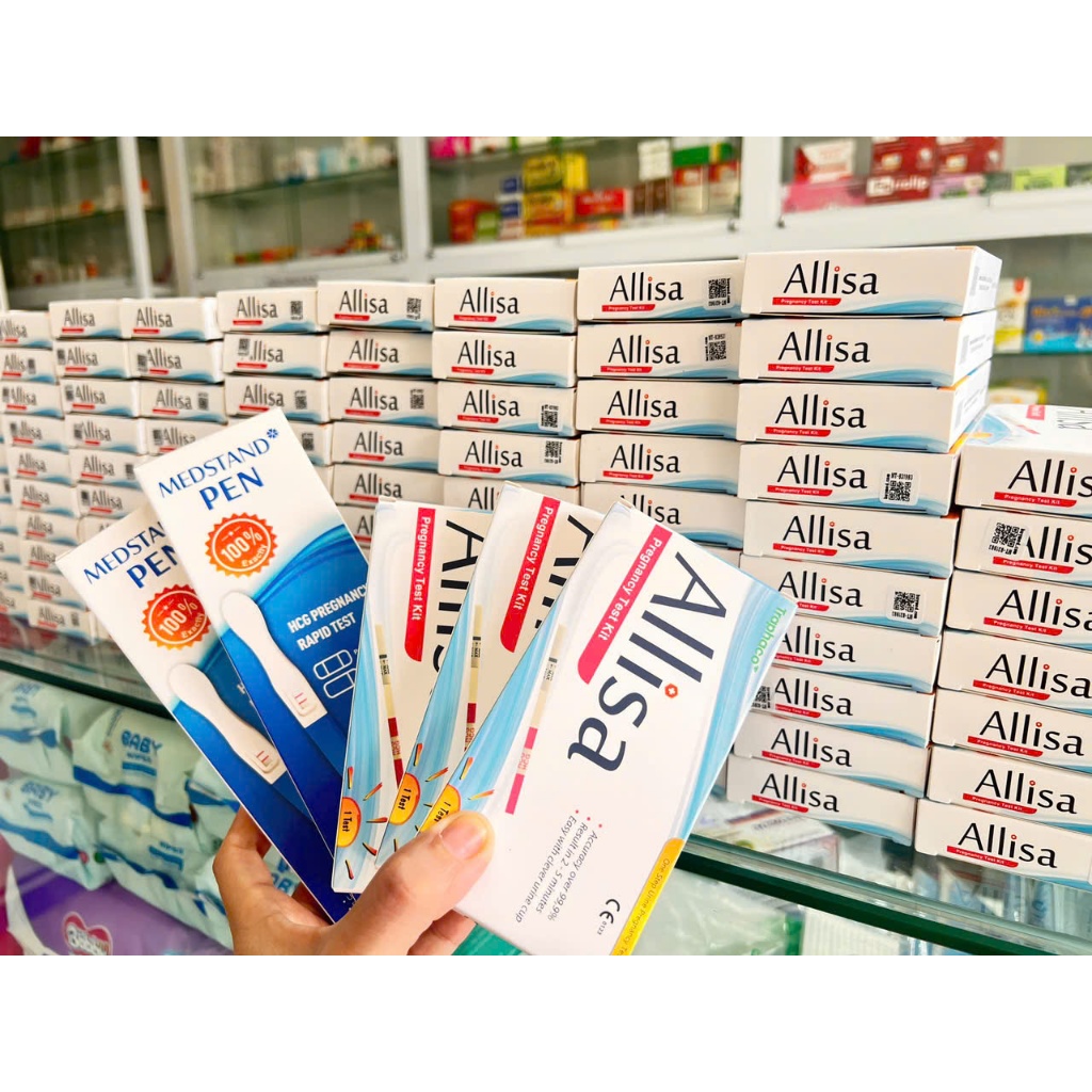 CHE TÊN Combo 10 Que thử thai Allisa + Bút thử thai Medstand