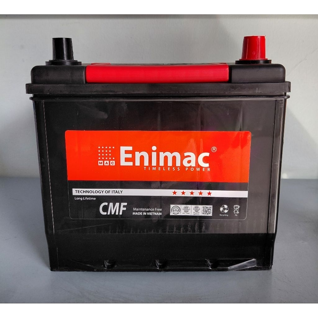 Bình ắc quy 12v khô miễn bảo dưỡng enimac CMF 75D23L (12V-65AH)