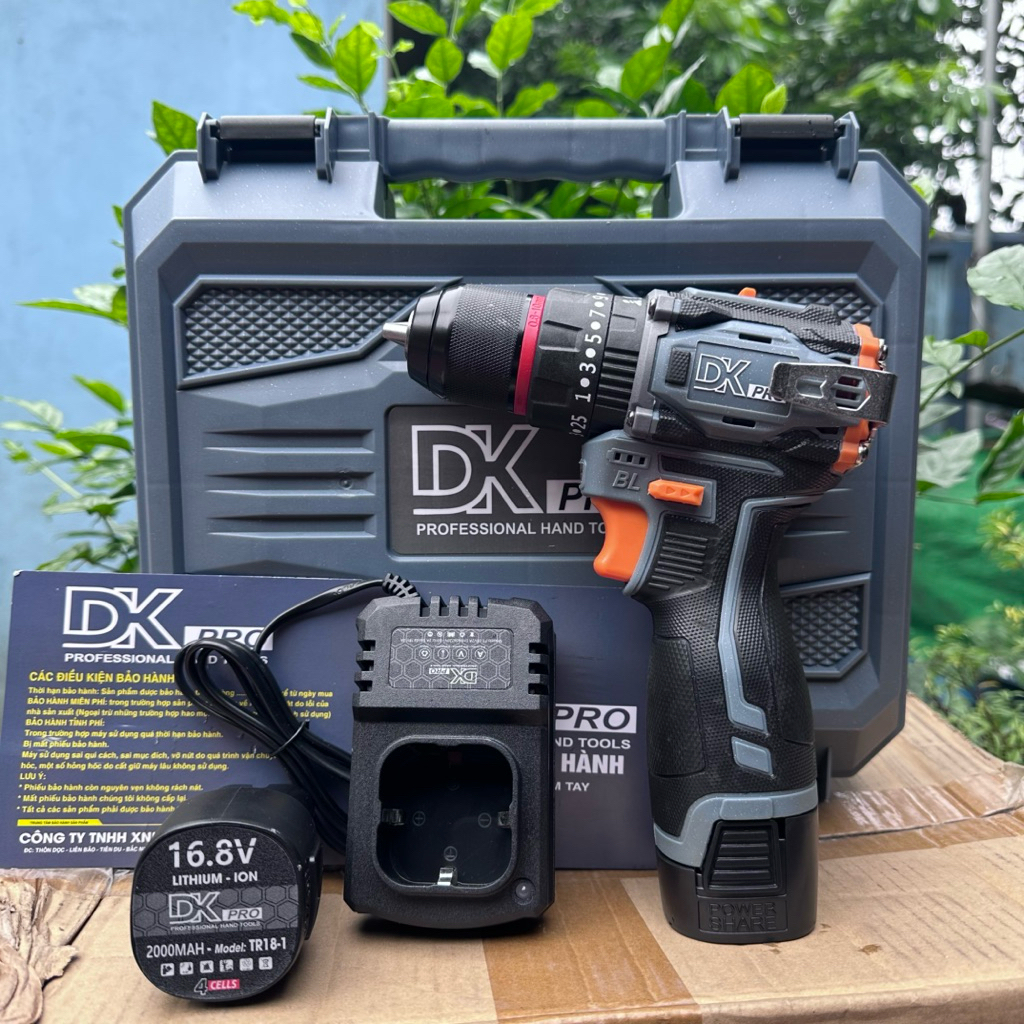 Máy Khoan Pin nội đia Dkpro 35 cấp trượt, máy khoan tường khoan bê tông, may khoan pin 3 chức năng c