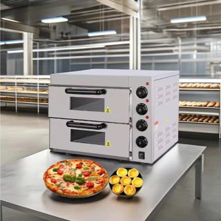 Lò nướng pizza một tầng tại nhà, lò nướng pizza điện hai tầng thương mại, thiết bị nướng thực phẩm, lò nướng bánh mì gas