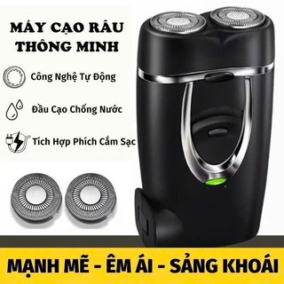 Máy cạo râu thông minh R07 Laken lưỡi kép đa năng, máy cạo râu mini 2 lưỡi thông minh, lưỡi dao tự mài bền bỉ tiện dụng