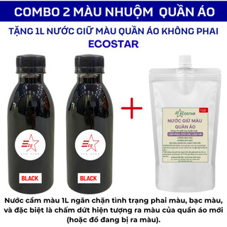  2 chai Màu nhuộm quần Jean kha ki nỉ Tặng 1 lít giữ màu nhuộm vải không phai Nước giặt ngăn phai màu vải 