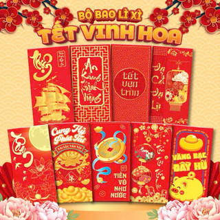 Combo 100 cái bao lì xì tết giáp thìn 2026