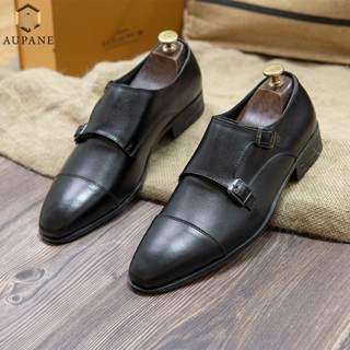 Giày tây nam Double Monkstrap da bò thật bảo hành 12 tháng - Mã T78