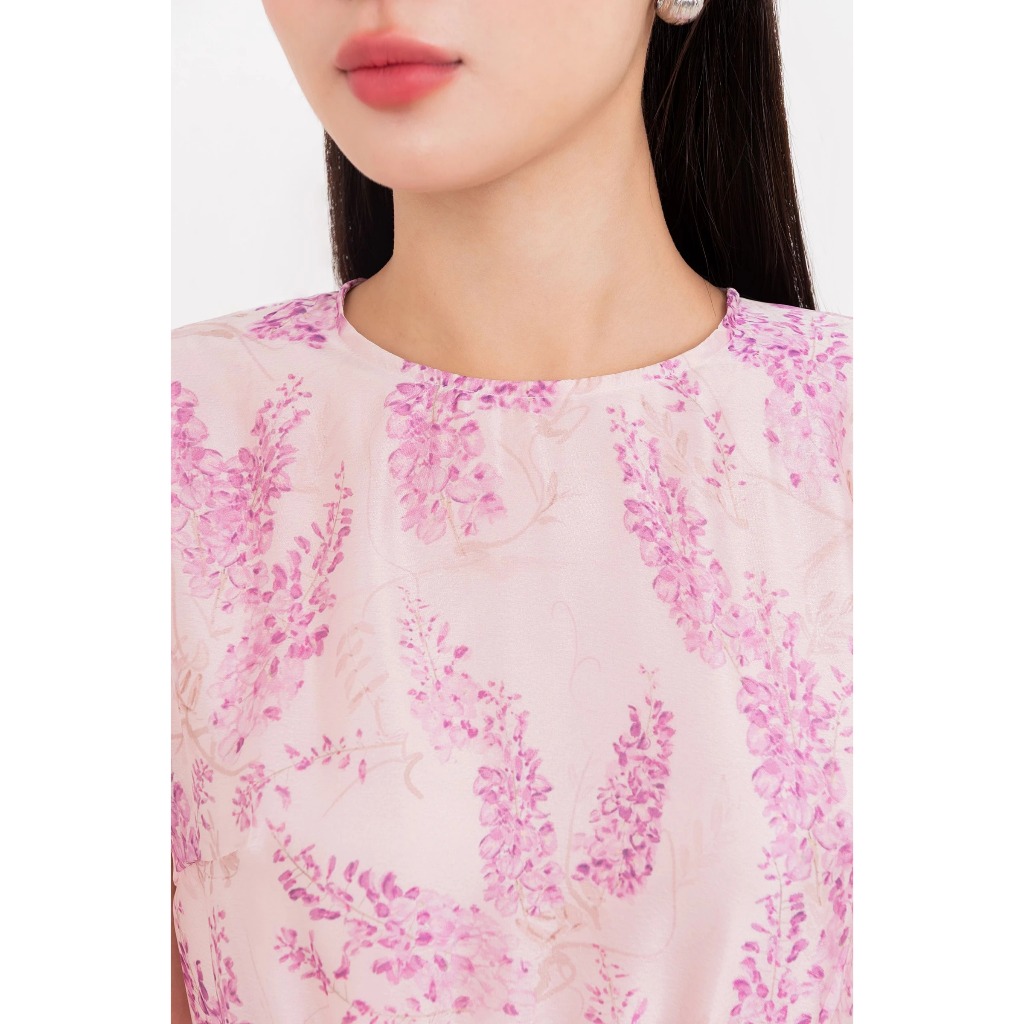 Đầm voan hoa dáng Midi thiết kế bo eo, Đầm dạo phố đi biển nữ IVY moda MS 48T0250 | BigBuy360 - bigbuy360.vn