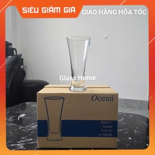 Ly sinh tố thủy tinh ocean pilsner 315ml bộ 6 cái glass home