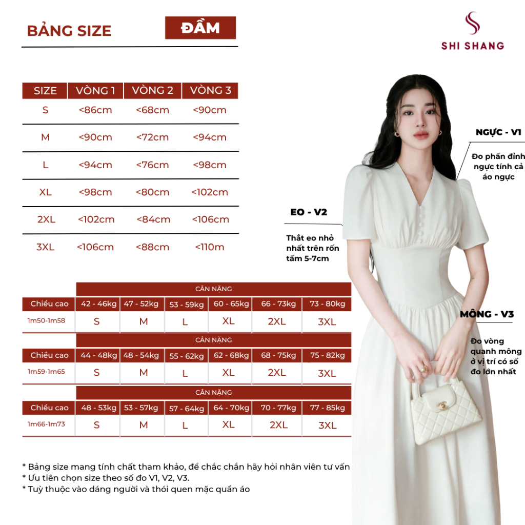 [𝐁𝐚́𝐧 𝐜𝐡ạ𝐲] Đầm Thiết Kế Bigsize, Váy đầm nữ cổ V Shi Shang SIẾT EO tôn dáng | BigBuy360 - bigbuy360.vn