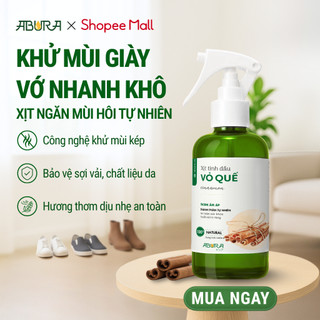 Xịt Khử Mùi Giày Tất Vớ ABURA - Tinh Dầu Vỏ Quế Giảm Hôi Chân, Khô Thoáng Ngăn Mồ Hôi 100/300/500ml