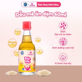 Dầu Mè ăn dặm Lê Gia ép nguội giữ trọn dưỡng chất, giàu Omega 3-6-9, vitamin E, chai 60ml