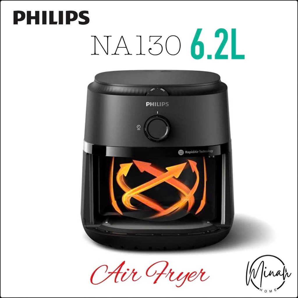 NỒI CHIÊN KHÔNG DẦU PHILIPS NA120 (4.2L) & NA130 (6.2L)