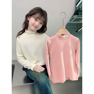 Áo giữ nhiệt cho bé, áo lót lông cổ cao 3cm dài tay bé trai, gái, thời trang trẻ em