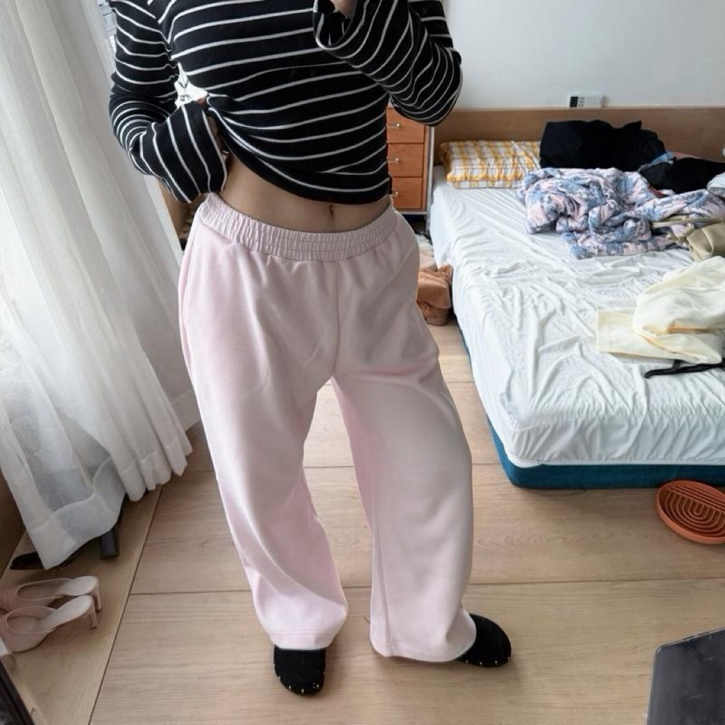 Quần ống suông rộng nỉ cotton mềm nhẹ Babi Label Nhankhaai