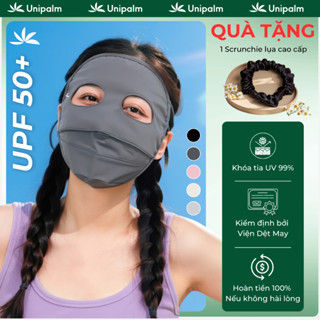  Khẩu trang chống tia UV che kín mặt Unipalm Cool S3 UPF 50+ Vải lụa băng mềm thoáng khí 