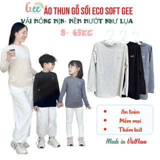 GEE Áo thun dài tay bé trai bé gái vải gỗ sồi Eco Soft mềm mướt mỏng nhẹ như lụa, giữ ấm tốt 8- 65kg