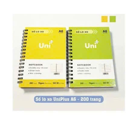 (Set 2 cuốn) Sổ Lò Xo A6 (200TR) Kẻ ngang