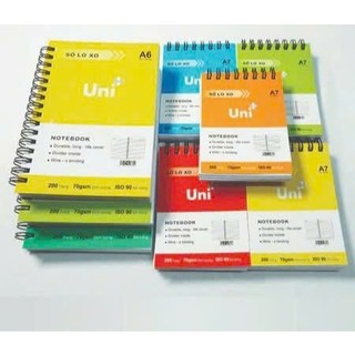 (Set 2 cuốn) Sổ Lò Xo A6 (200TR) Kẻ ngang