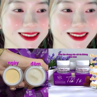 bộ kem tía tô ngày đêm siu trắng