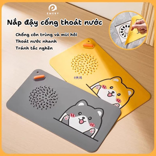 Nắp Chặn Cống Thoát Nước Ngăn Mùi Hôi Silicone, Nắp Lọc Rác Cống Thoát Nước Chống Tắc Nghẽn Emery