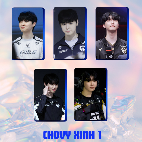 Set 5 card bo góc CHOVY-GENG-Cán BÓNG- ảnh đẹp xinh