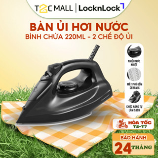  Bàn Ủi Hơi Nước LocknLock 2 Chế Độ Ủi BÌnh Chứa 220ml Công Suất 1800W Chính Hãng ENI334BLK- T2CMALL 