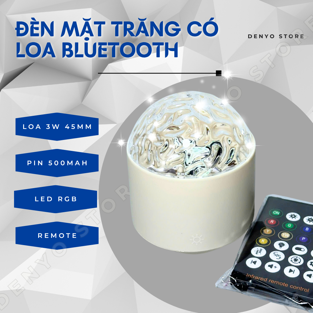 Đèn Trang Trí Decor Phòng Ngủ Có Loa Bluetooth DENYO, Hiệu Ứng Aurora Siêu Chill, Chiếu Sáng Rộng, D