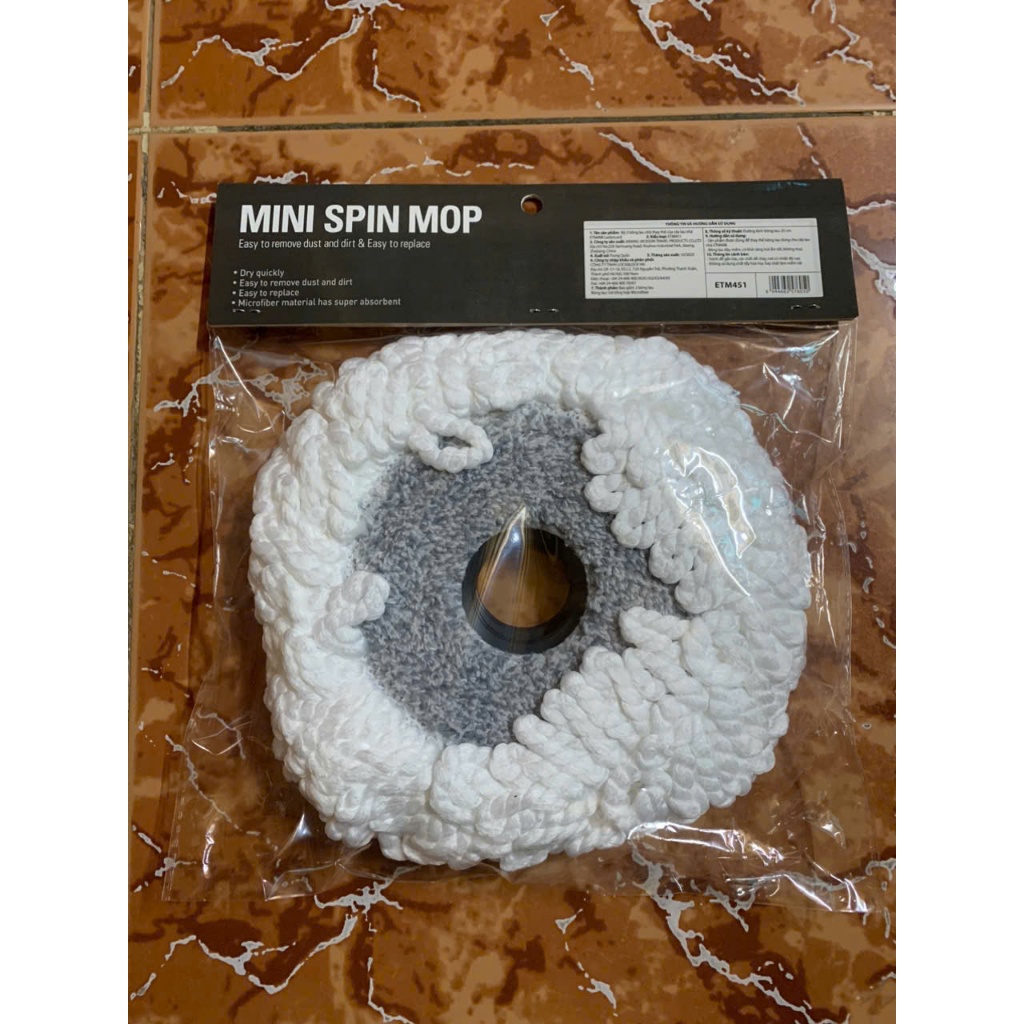 Bông Lau Thay Thế ETM498 / ETM498MIT – Set 2 Bông Lau Nhà Microfiber, Thấm Hút Tốt