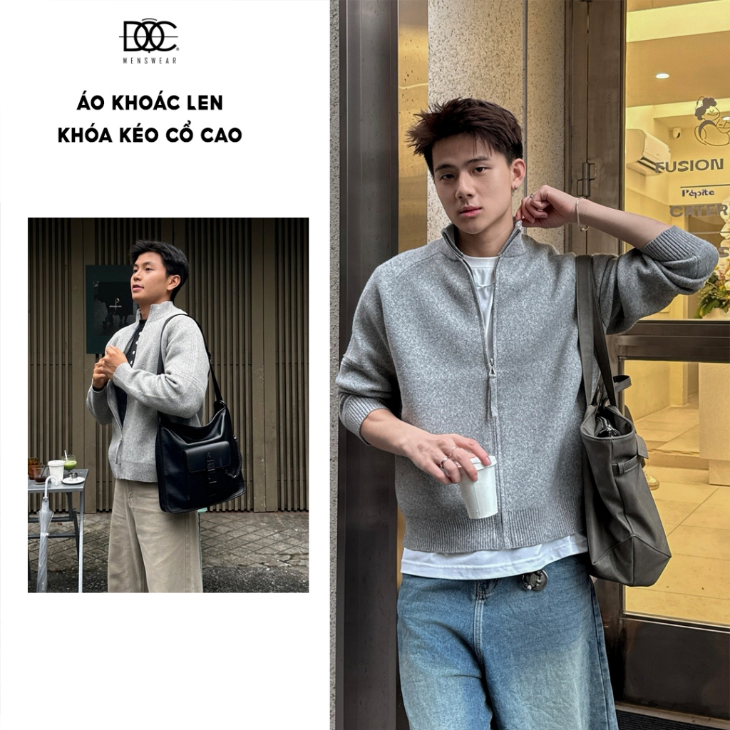 ÁO CARDIGAN NAM ĐỘC MENSWEAR KÉO KHÓA - AKL69