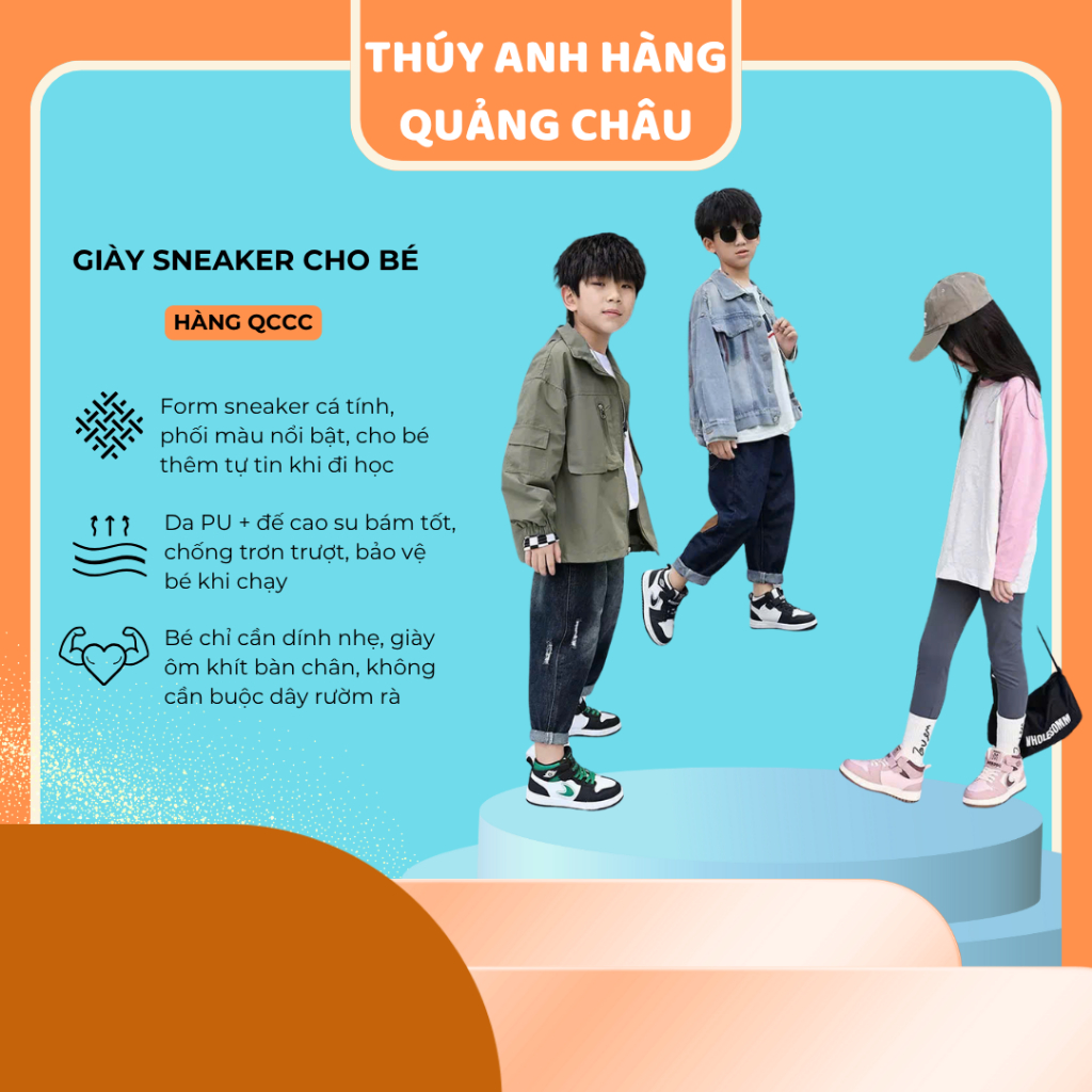 Giày Cao Cổ Cho Bé Da PU Mềm BOBDOG - Giày Thể Thao Trẻ Em BOBDOG Chống Trơn Nhẹ (G3963)