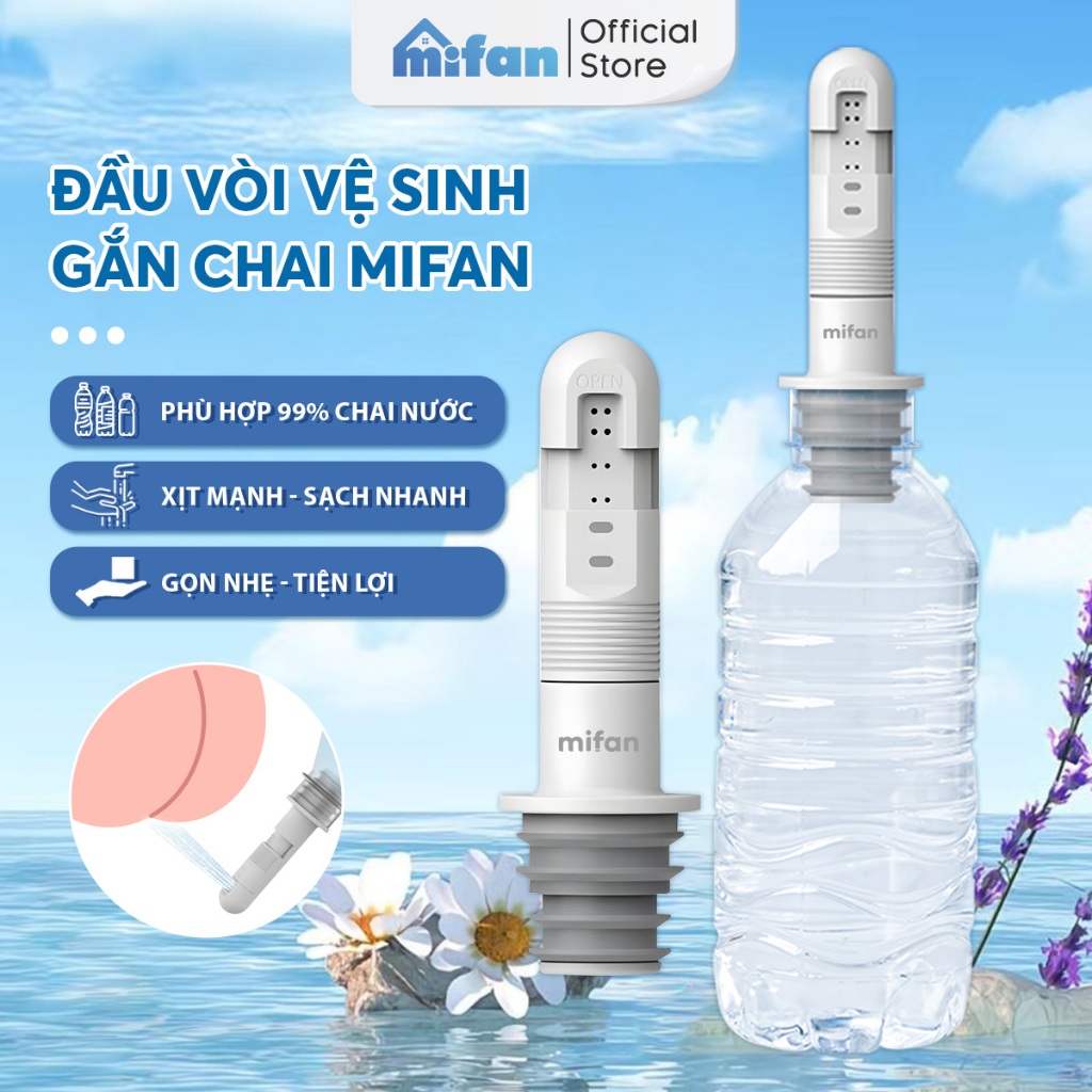 Đầu Vòi Gắn Chai Xịt Vệ Sinh Cá Nhân Mifan Finger Bidet – Biến Chai Nước Thường Thành Vòi Xịt Thông 