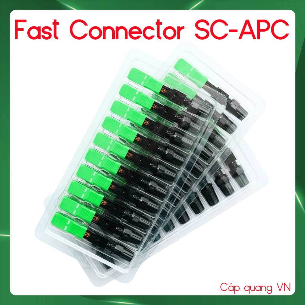 10 Đầu FastConnect SC APC – Kết Nối Sợi Quang Nhanh, Chuẩn Góc, Giảm Suy Hao