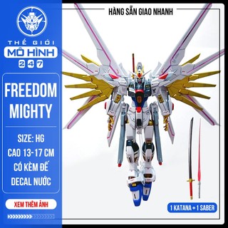   Tặng đế + Decal nước  Mô Hình Lắp Ráp HG 250 Mighty Strike Freedom Fighter 